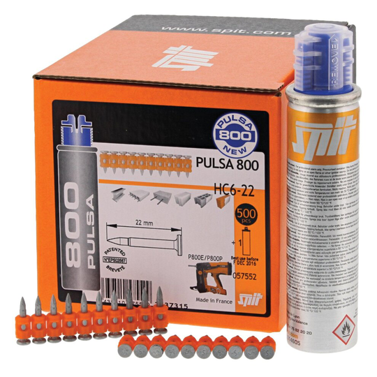 Spit Pulsa 800 HC6-22 Nails 22mm (Pack of 500) - 057552