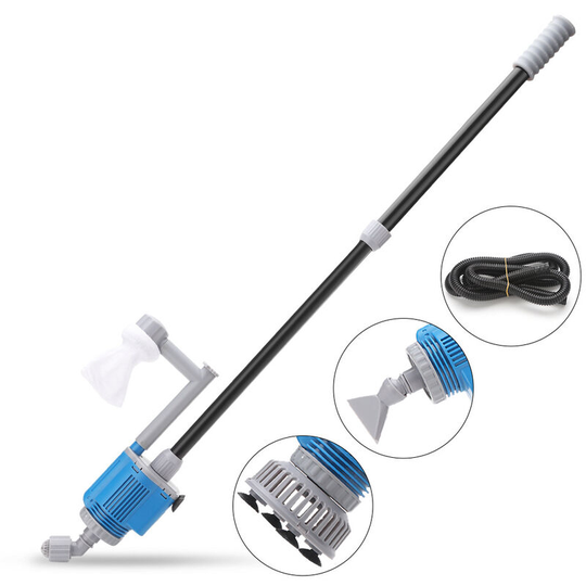 Perle Raregb - Aquarium electric cleaner, aquarium vacuum with algae cleaning function / aquarium dirt, water change pump, water sprayer, gravel