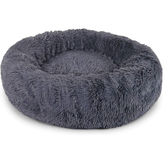 Round dog basket cat cushion donut basket ø 40 cm (s) Dark gray