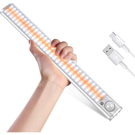 Bearsu - Closet Light 120 led Cabinet Light Closet Light Motion Sensor usb Rechargeable Stepless Dimming 3 Light Modes Automatic Lighting 1800mAh