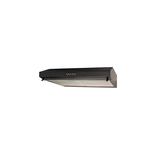 SIA STH50BL 50cm Black Slimline Visor Cooker Hood Kitchen Extractor Fan