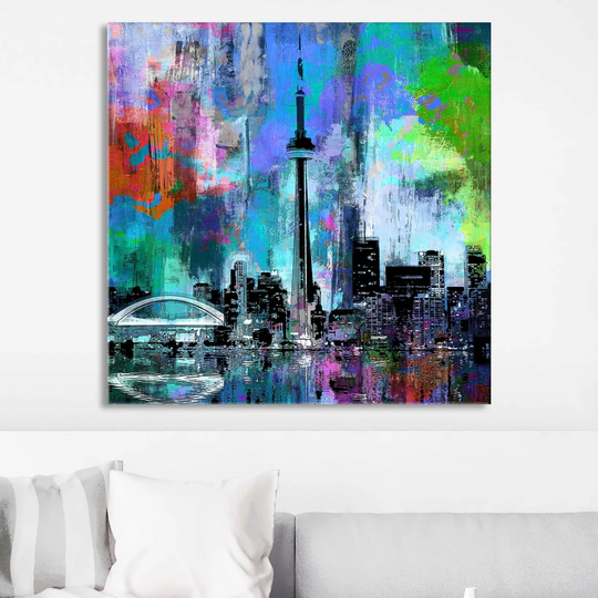 Toronto Skyline 5 - Wrapped Canvas Graphic Art Print