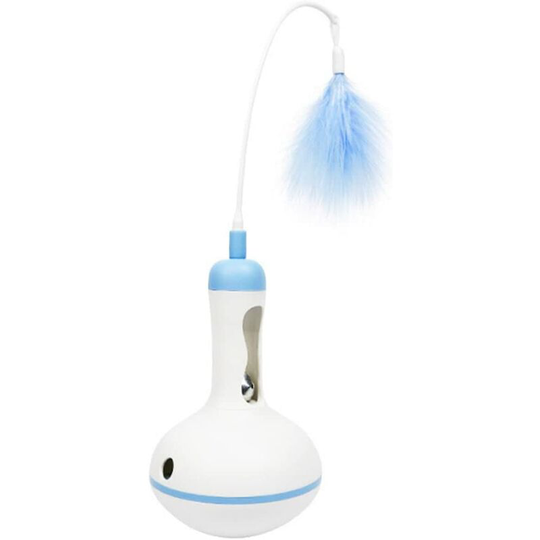 Automatic Interactive Cat Toy, Cat Feather Toy Leaky Food Ball Cat Toy Design with Bell...