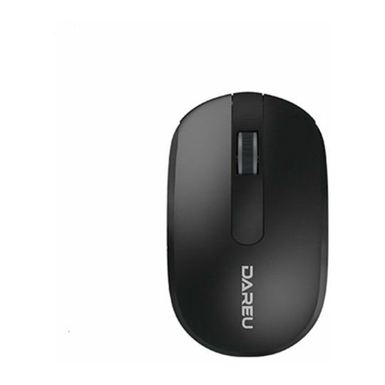 wireless mouse, suitable for right-handed and left-handed people, 3-button mouse: optical sensor and switchable resolution3, black