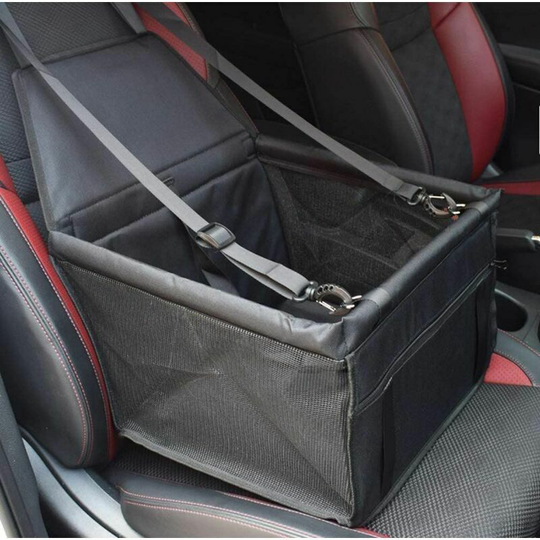 Briday - Dog Car Seat, Dog Carrier, Foldable and Breathable, Waterproof, Pet Safety for Travel, Small Dogs or Cats, Black