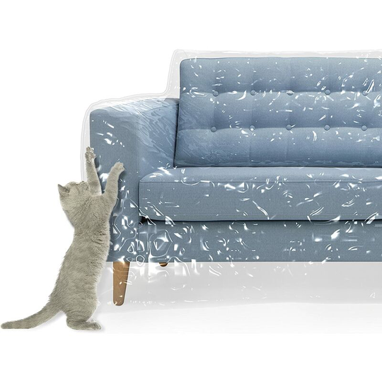 Plastic Sofa Cover Pets | Cat Scratching Protection Scratches | Heavy Duty Water Resistant Thick Clear Vinyl | Sofa Cover For Long Term Storage