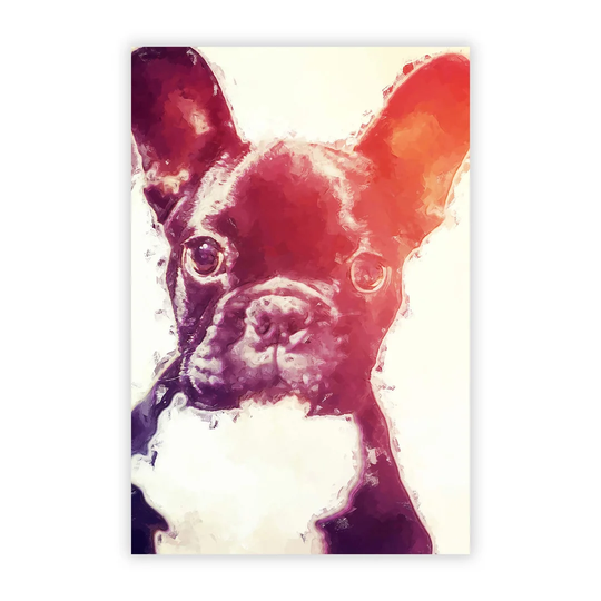 'French Bulldog Puppy' - Unframed Graphic Art Print on Paper