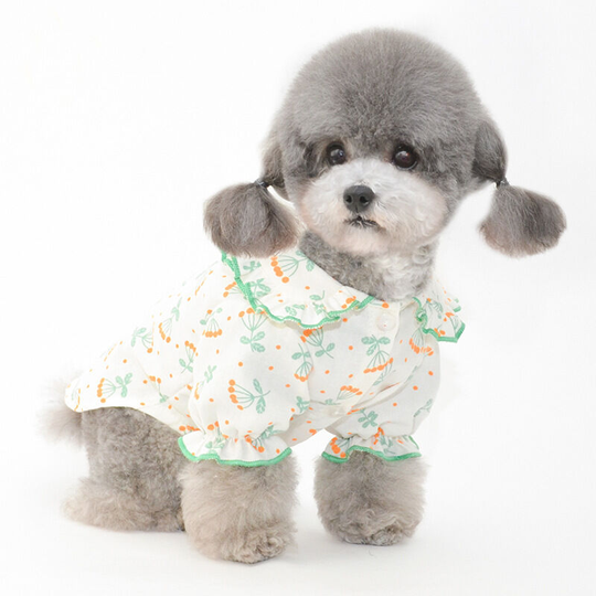M size spring and summer pet clothes pet two-legged clothes shirt dog clothes small dog clothes Pomeranian Teddy vip clothes crushed dense edge shirt
