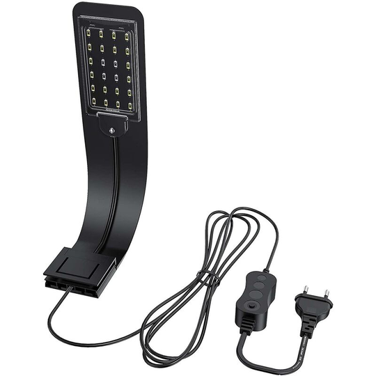 Ultra-slim Led Light For Small Aquarium, Mini Aquarium Clamp Lamp , 10w (black)