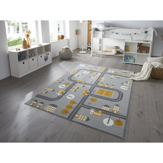 Mouse Mustard Area Rug