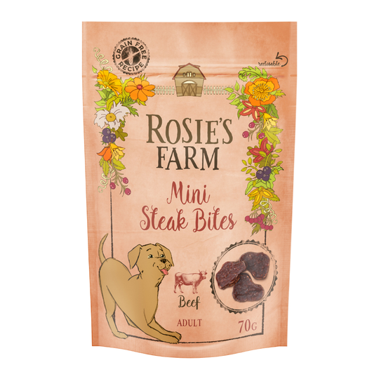 Rosie's Farm Mini Steak Bites - Beef - Saver Pack: 3 x 70g