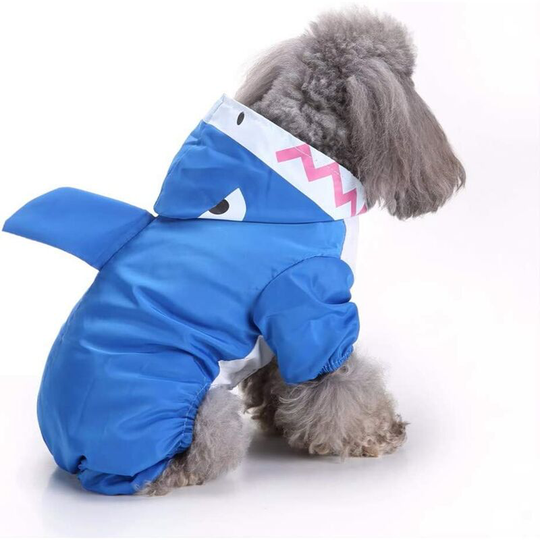 Dog Raincoat Rain Jacket for Dogs Pet Raincoat Reflective Waterproof Dog Clothes Blue Size