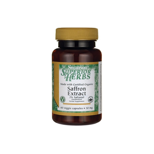 Swanson Saffron Extract 2% Safranal, 30mg - 60 vcaps