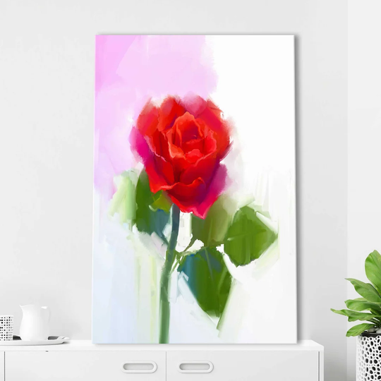 Rose - Wrapped Canvas Painting