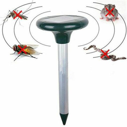Ultrasonic Solar Snake Repeller Waterproof Anti Mole Rats Mice Snake Mosquito Killer