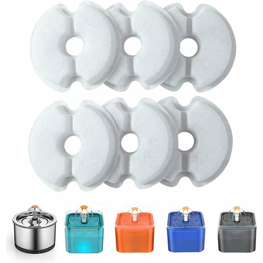 Deckon - Pieces Water Fountain Filter, 2.5 Cat Fountain Replacement Filters with Cotton Activated Carbon,Triple Filtration