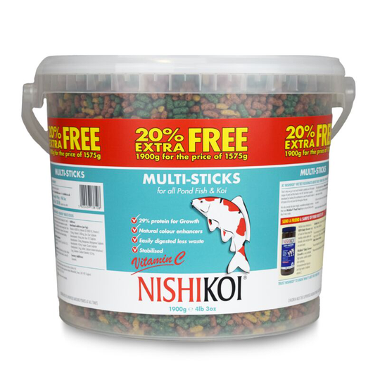 Nishikoi - Multi Stick Bonus Pack Plus 20% Extra Free 1575g + 315g Koi Goldfish Fish Food