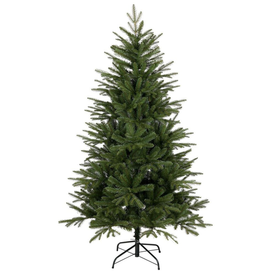 Luxury 210cm (7ft) Green Artificial Christmas Tree Xmas Festive Indoor Spruce Decoration Fake Needles Foliage Branches
