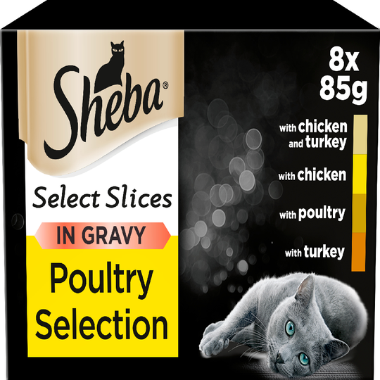 Sheba Select Slices in Gravy Trays - Beef in Gravy (22 x 85g)
