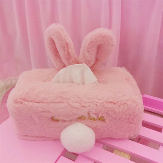 Sun Flowergb - 1pcs Decorative Tissue Holder, Cute Tissue Box Cover, Fluffy Plush Cover, Home Decoration, Desktop Decoration (Pink, Rectangle), Car