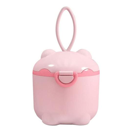 Perle Rare - Portable Large Capacity Milk Powder Box, Milk Powder Dispenser, Baby Storage Box, Milk Powder Container, with Leveler and Spoon (Pink)