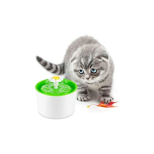 Betterlifegb - Flower Fountain Automatic Water Dispenser for Dogs Cats Animals Without Carpet European Specifications 22.5 * 12.3 * 19.3cm