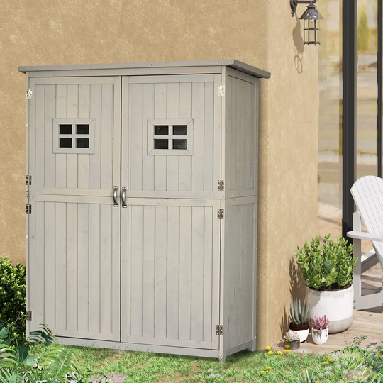 4 ft. W x 2 ft. D Tongue and Groove Flat Wooden Tool Shed