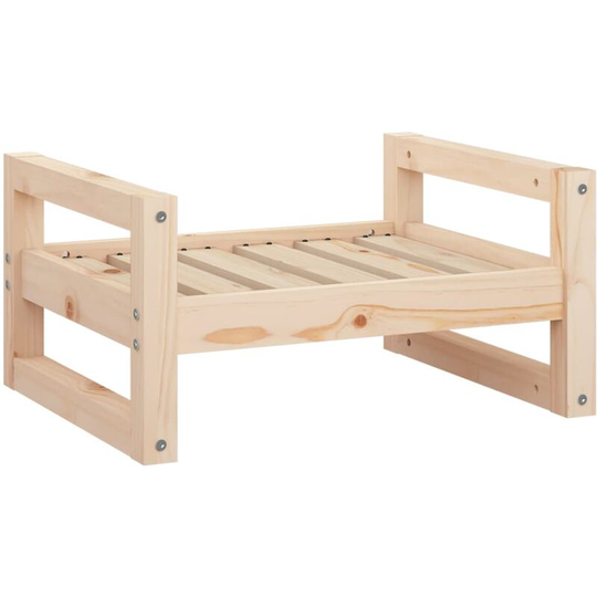 Dog Bed 55.5x45.5x28 cm Solid Pine Wood vidaXL - Brown
