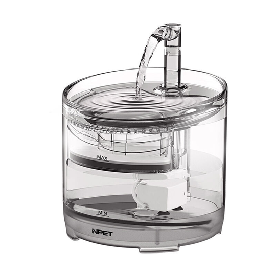 Heguyey - Cat Dog Fountain Silent Transparent Cat Dog Drinking Fountain Super Pump Water Dispenser with Faucet Filter Water Fountain 1.5L