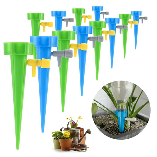 12Pcs Auto Watering Device Garden Plants Water Drip Irrigation System