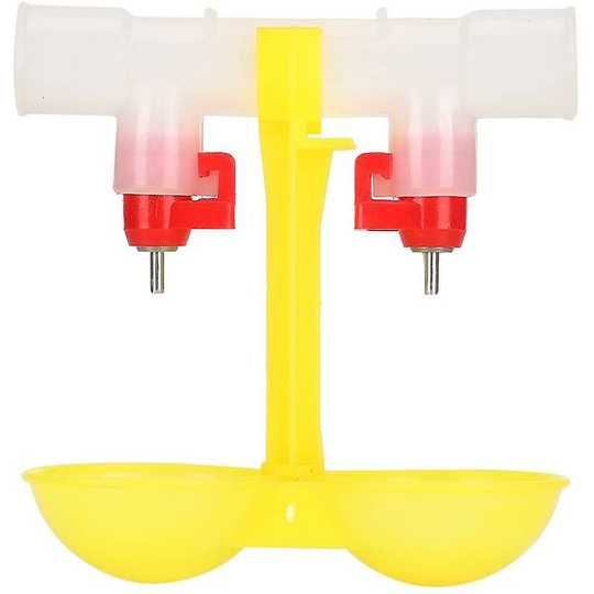 10 Pcs Poultry Waterers Chicken Drinking Fountain Double Hanging Cup Chicken Drinking Fountain Chicken Equipment Quail Feeders(g3/4) - Thsinde