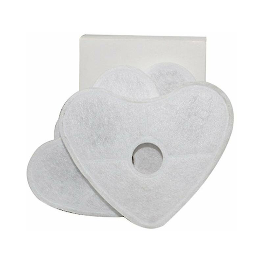 Thsidne Heart Shape Pet Drinking Fountain Filters 4 Pcs Activated Carbon Dog Drinking