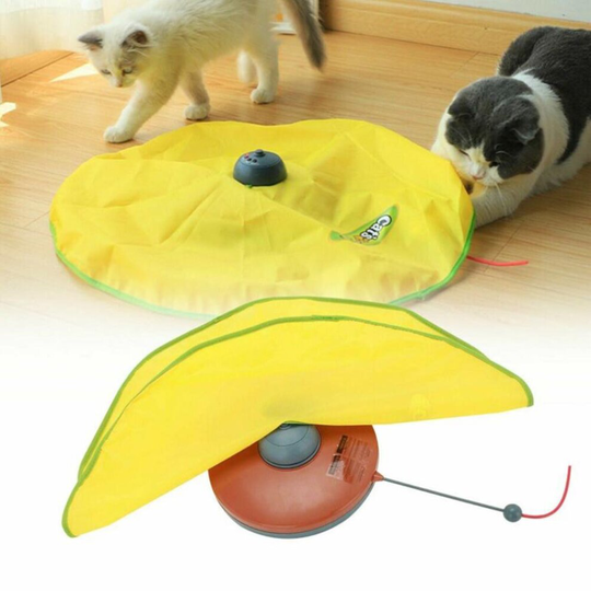 Pet Exercise Cat's Meow Motorised Revolving Fun Play Toy Mouse Indoor Wand Tail