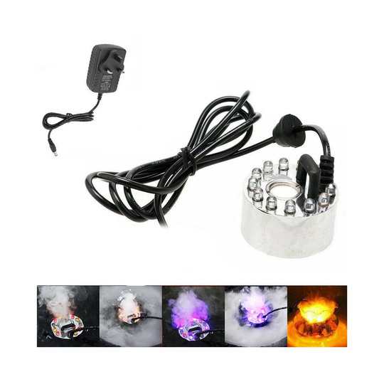 LED Mist Maker Fogger Atomizer Humidifier Water Fountain Fog Machine