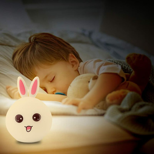 Qersta - Rechargeable Kids Night Light, 7 Colors led Silicone Baby Night Light, usb Rechargeable Cute Color Changing Lamp for Bedroom Lighting, Gifts