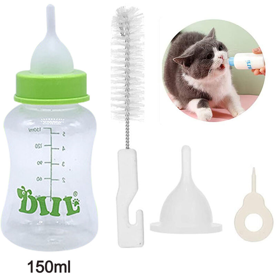 Kitten Bottles for Nursing Kitten Nipples Bottle Feeding Mini Nipple and Bottle Kitten Miracle Nipple Bottle for Kittens Puppies Bottle Puppy Feeding