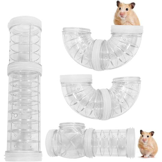 Perle Rare - Hamster Tubes, Outdoor Tubes for Adventure, Transparent Materials, Hamster Cage and Accessories, Space Expanding Hamster Toys, Creative