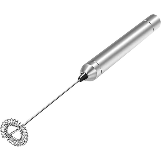 Einemgeld - Electric Milk Frother Rod, Stainless Steel Handheld Milk Frother, Battery Operated Electric Motor Frother,