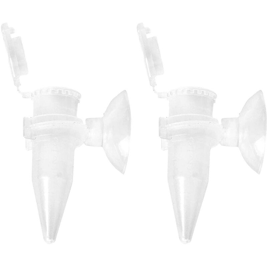 2pcs Fish Feeder Tapered Easy Installation Plastic Fish Food Feeding Funnel Cup Tool for Aquarium