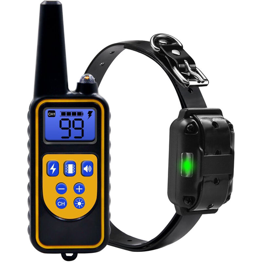 Superseller - Dog Training Collar Bark Collar with Remote Rechargeable Dog Shock Collar Waterproof Barking Control Collar with 4 Training Modes Sound
