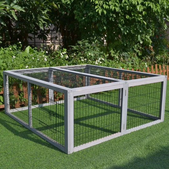 Flamingo Foldable Rabbit Hutch with 2 Doors Mel 116 x 112 x 45cm