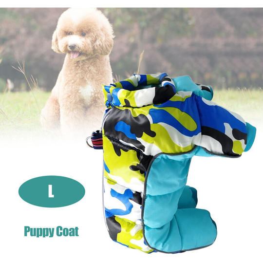 Pet Dog Clothes Winter Warm Jacket Thicker Puppy Coat Small Dogs Pets Clothing, Green l size