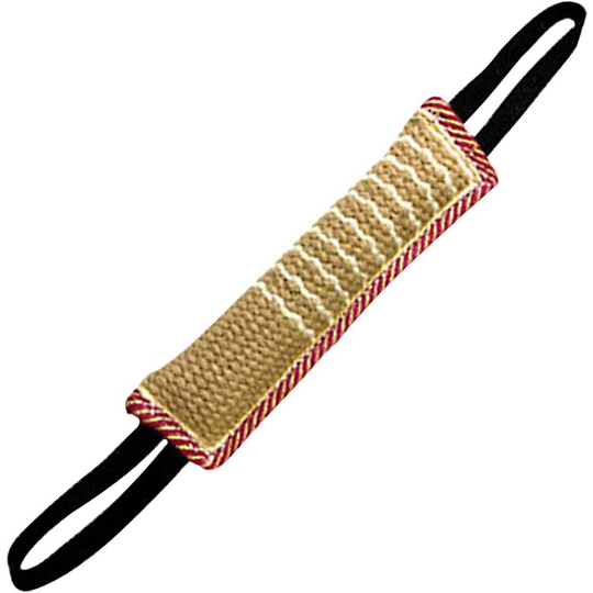 Dog Bite Pudding Toy with Two Handles Strong and durable jute chew toys for medium to large dogs. (K01)