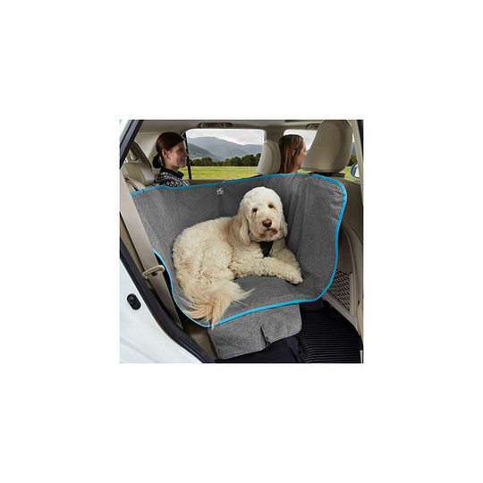 Kurgo Heather Half Hammock, Dog Car Seat Protector, Waterproof & Stain-Resistant, Secure Fit, Charcoal Grey