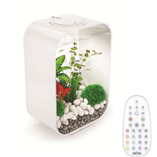Biorb - life 45L White Aquarium Fish Tank with Multi Colour led Lighting