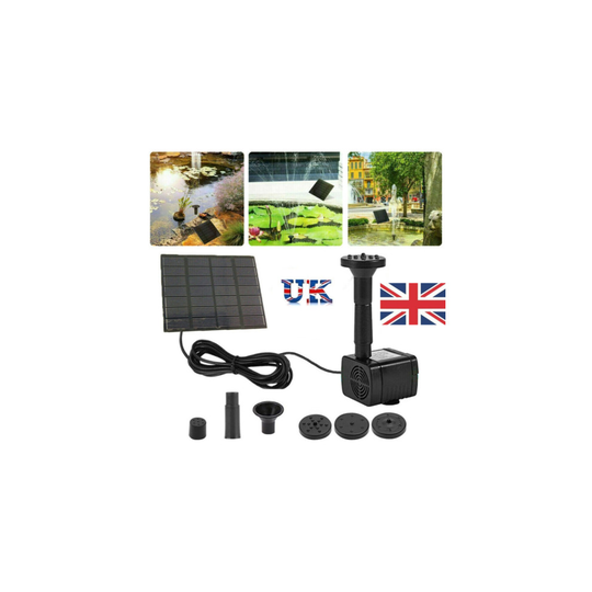 Solar Powered Water Feature Pump Garden Pool Pond Fish Aquarium Fountain 2022