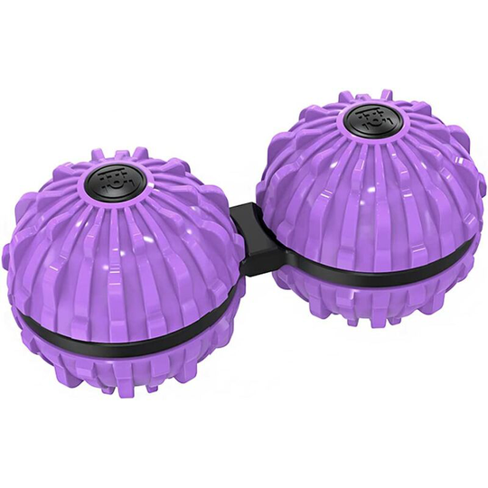 Ilovemilan - 2 in 1 Conjoined Massage Ball, Spinning Toy Hand Cervical Spine and Leg Massage Ball Artifact Decompression Tool Purple, Blue, Silver