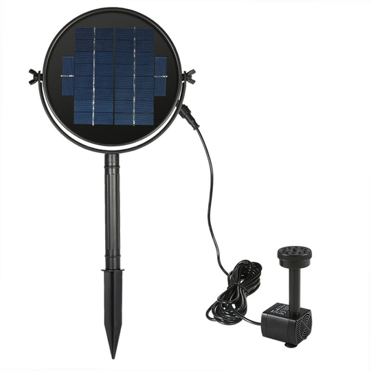 Solar Panel Solar Fountain 9V 3.5W Submersible Brushless Water Pump Kit for Bird Bath Pond Pull 190L/H 170cm Lift