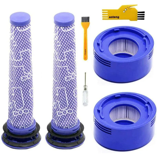 Accessory 2 Front Filters and 2 Filters for Dyson V7 V8 Animal and Absolute Cordless Vacuum Cleaner