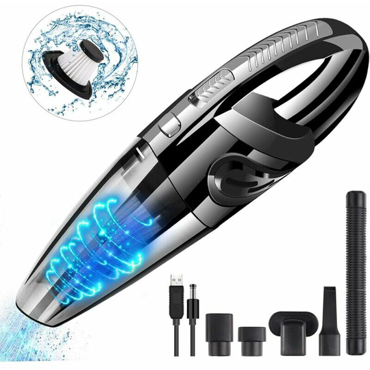 Deckon - 120W Handheld Vacuum Cleaner, Rechargeable 8500PA Car Vacuum Cleaner for Car/Kitchen, Portable Cordless Car Table Vacuum Cleaner with
